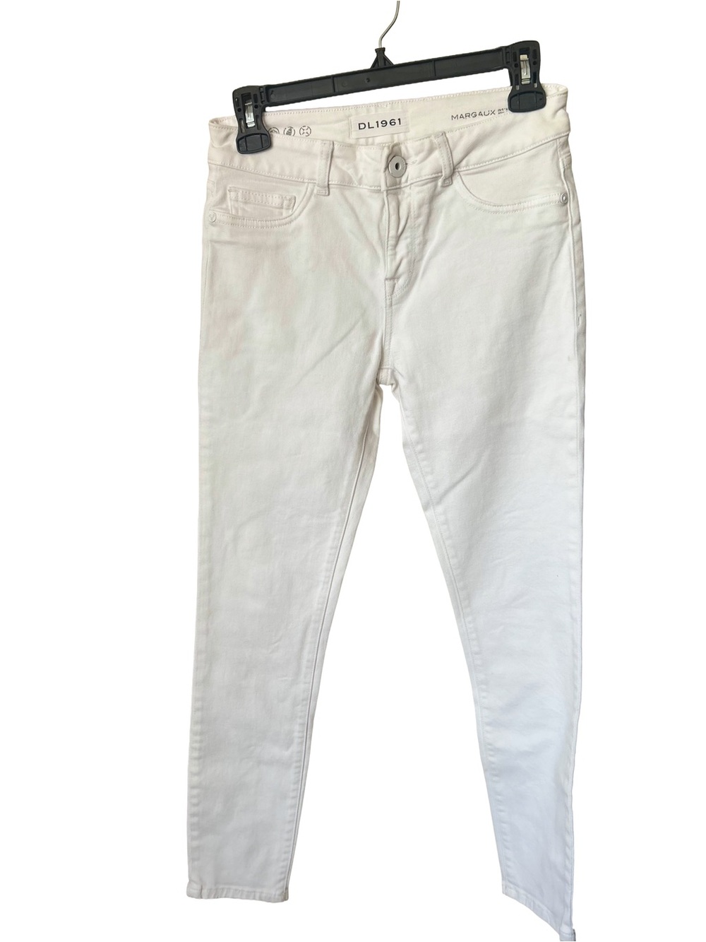 DL1961 Women's White Skinny Jeans - Margaux Fit, Sz 25